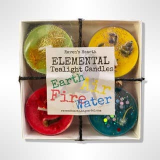 Elemental Tealight Candles | Altar Candles | Soy/Vegan