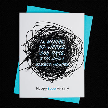 12 Months Soberversary Card