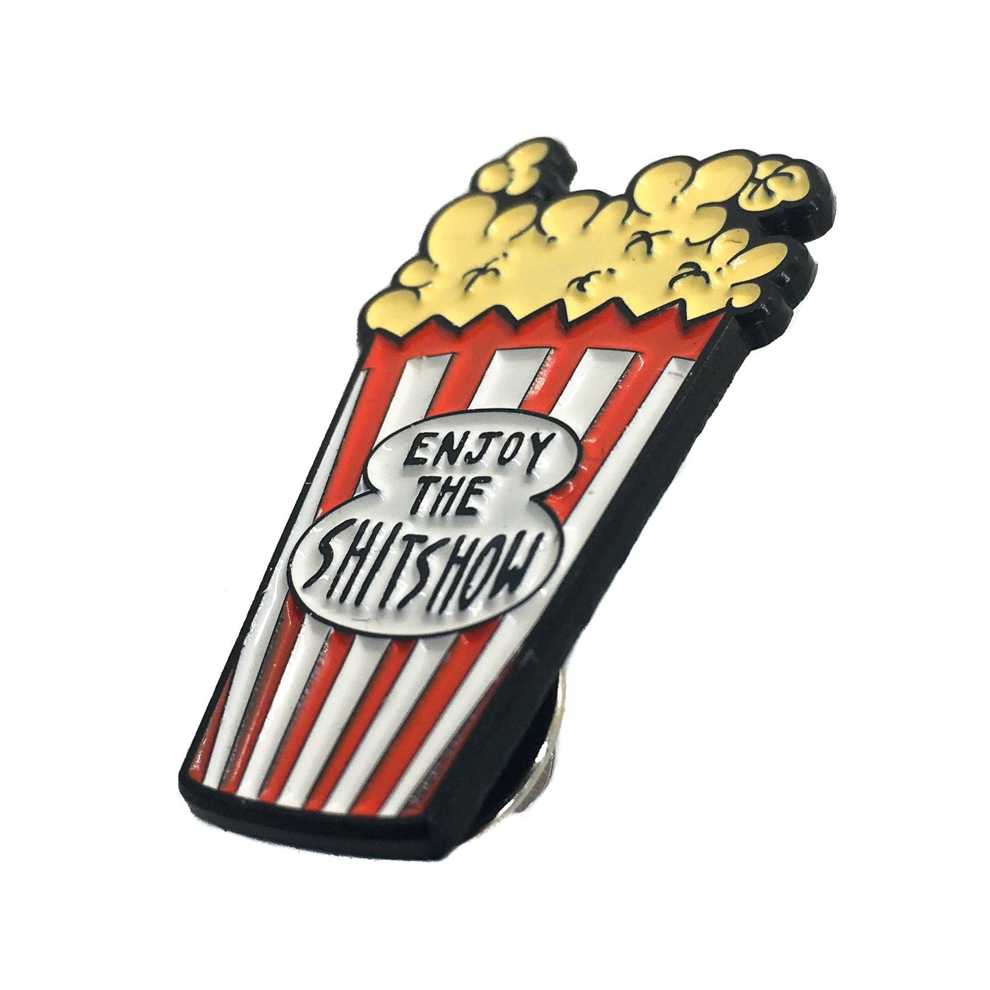 Enjoy the Shit Show Movie Theater Popcorn Enamel Pin