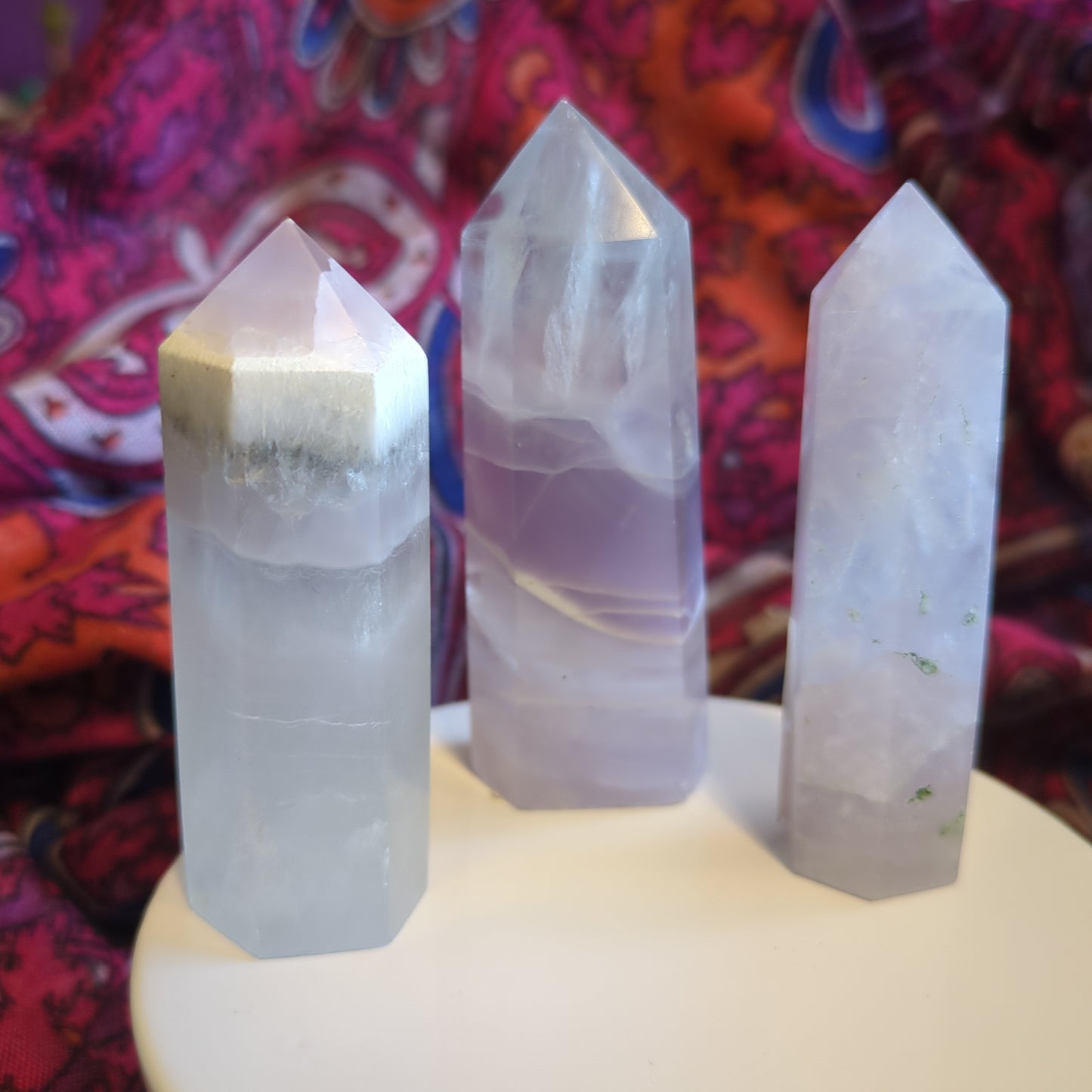 Lavender Yttrium Flourite Towers
