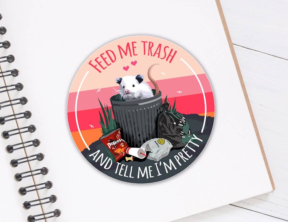 Feed Me Trash Possum Sticker