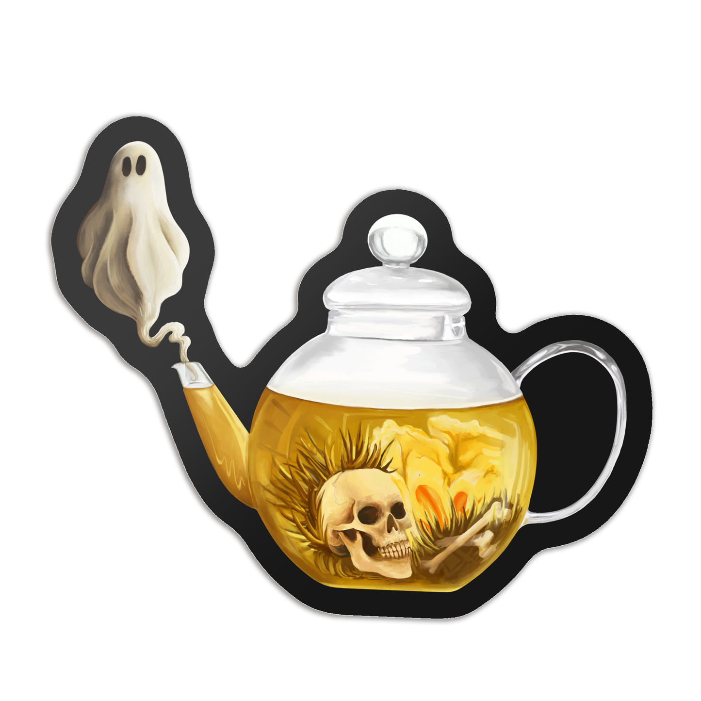 Ghost Tea Sticker