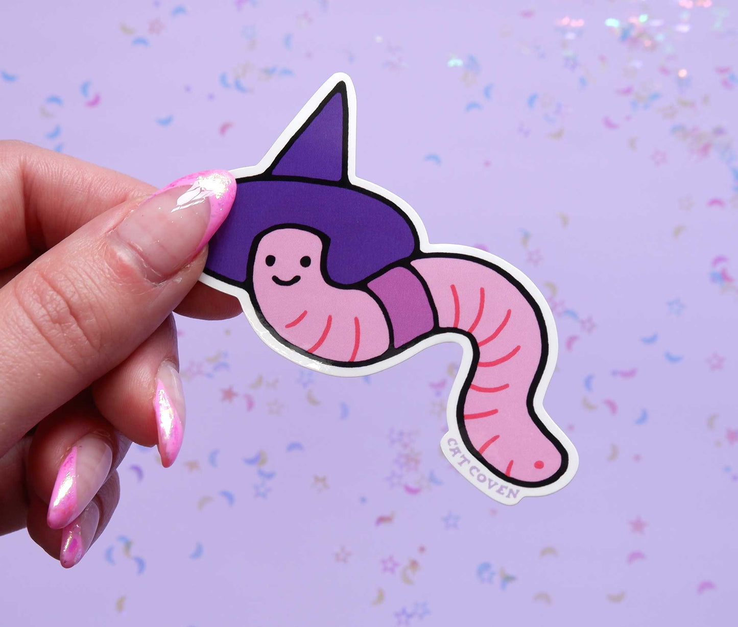 Witchy Worm - Vinyl Sticker
