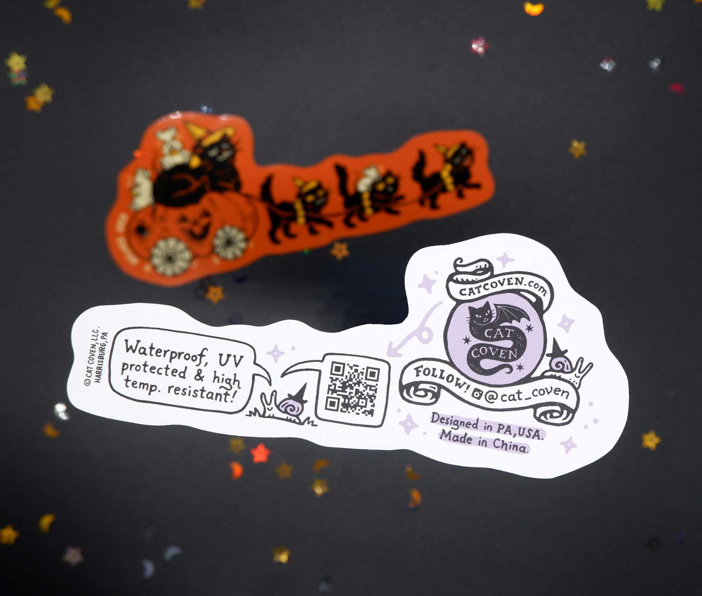 Pumpkin Chariot Sticker
