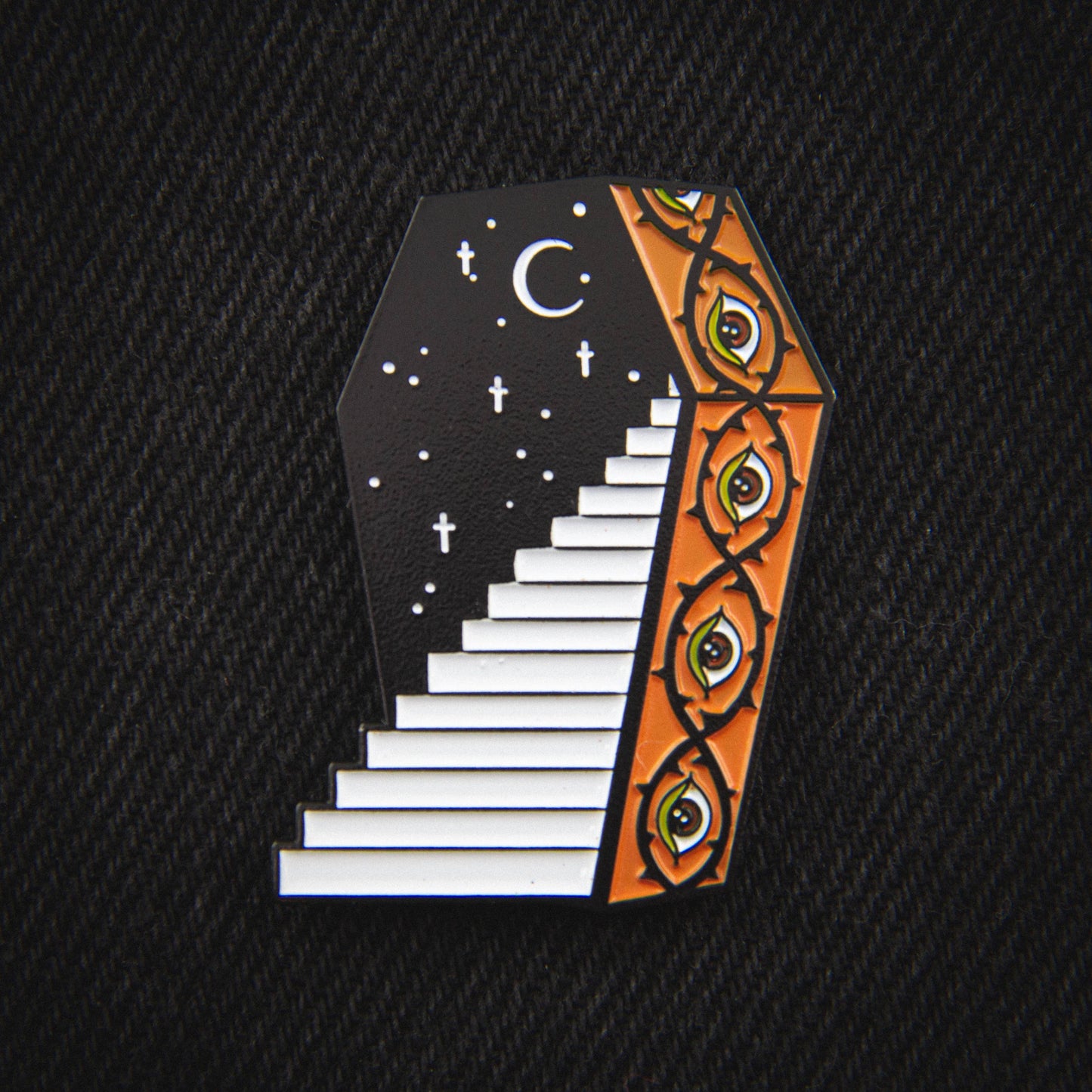 Coffin Stairs Enamel Pin