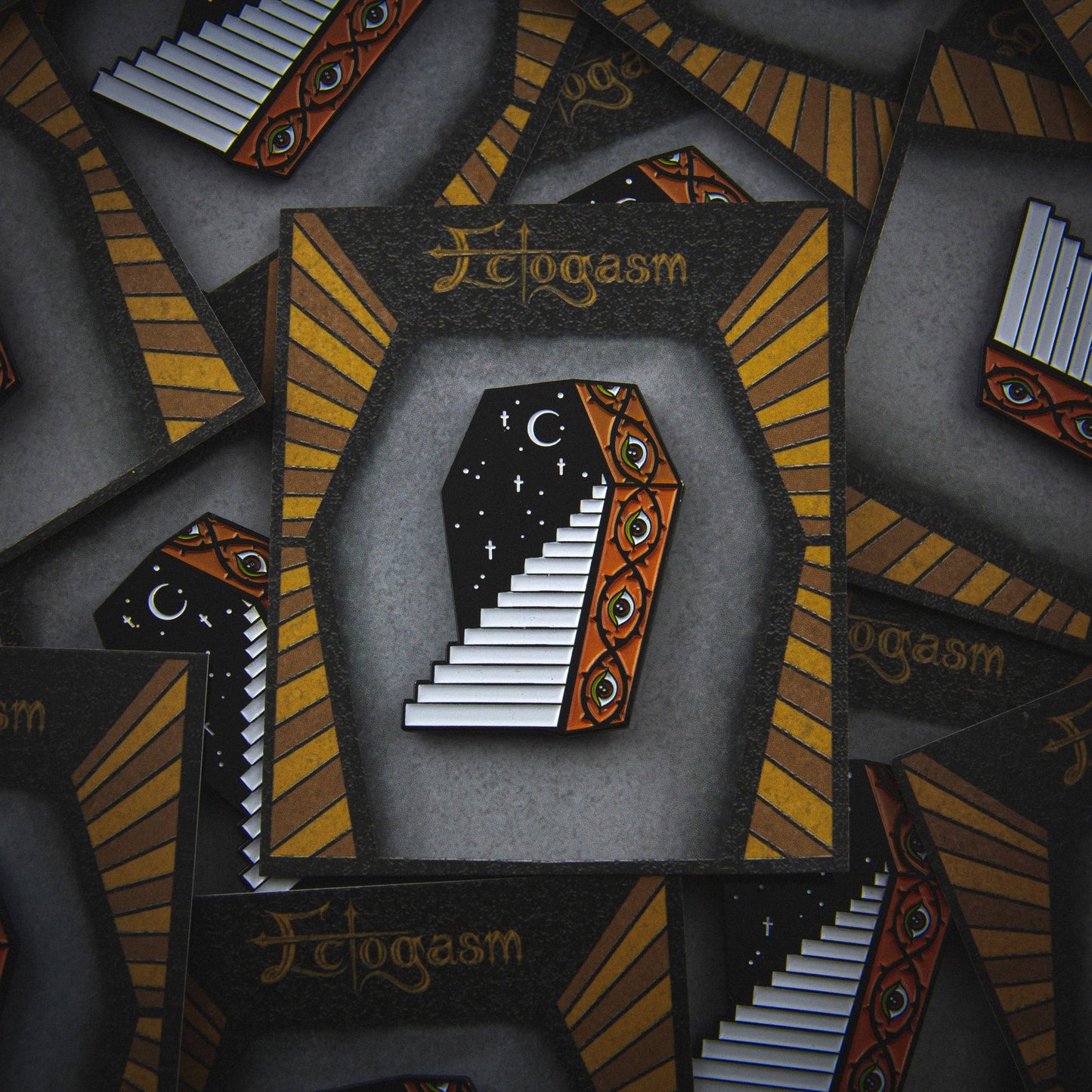 Coffin Stairs Enamel Pin