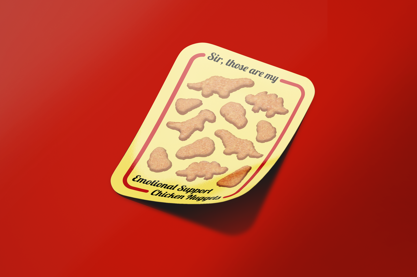Emotional Support Nuggets Sticker