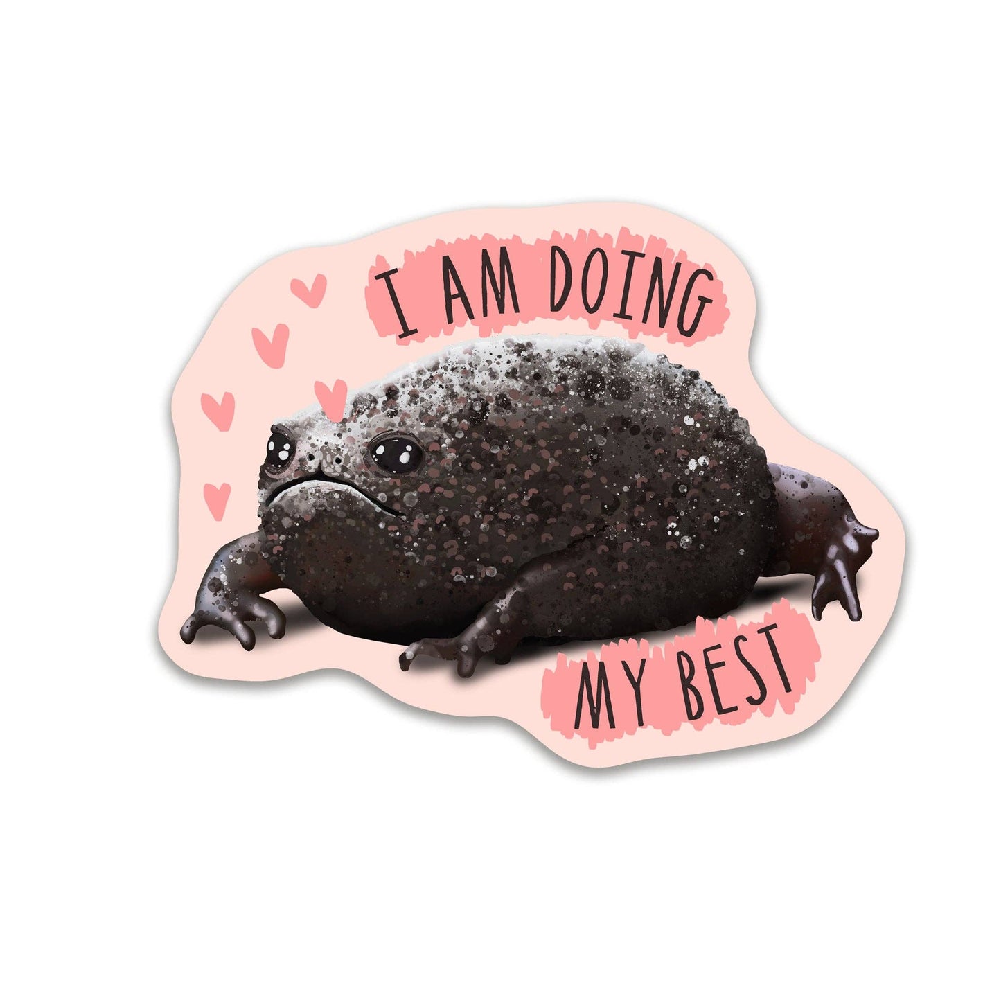 Doing My Best Frog Sticker