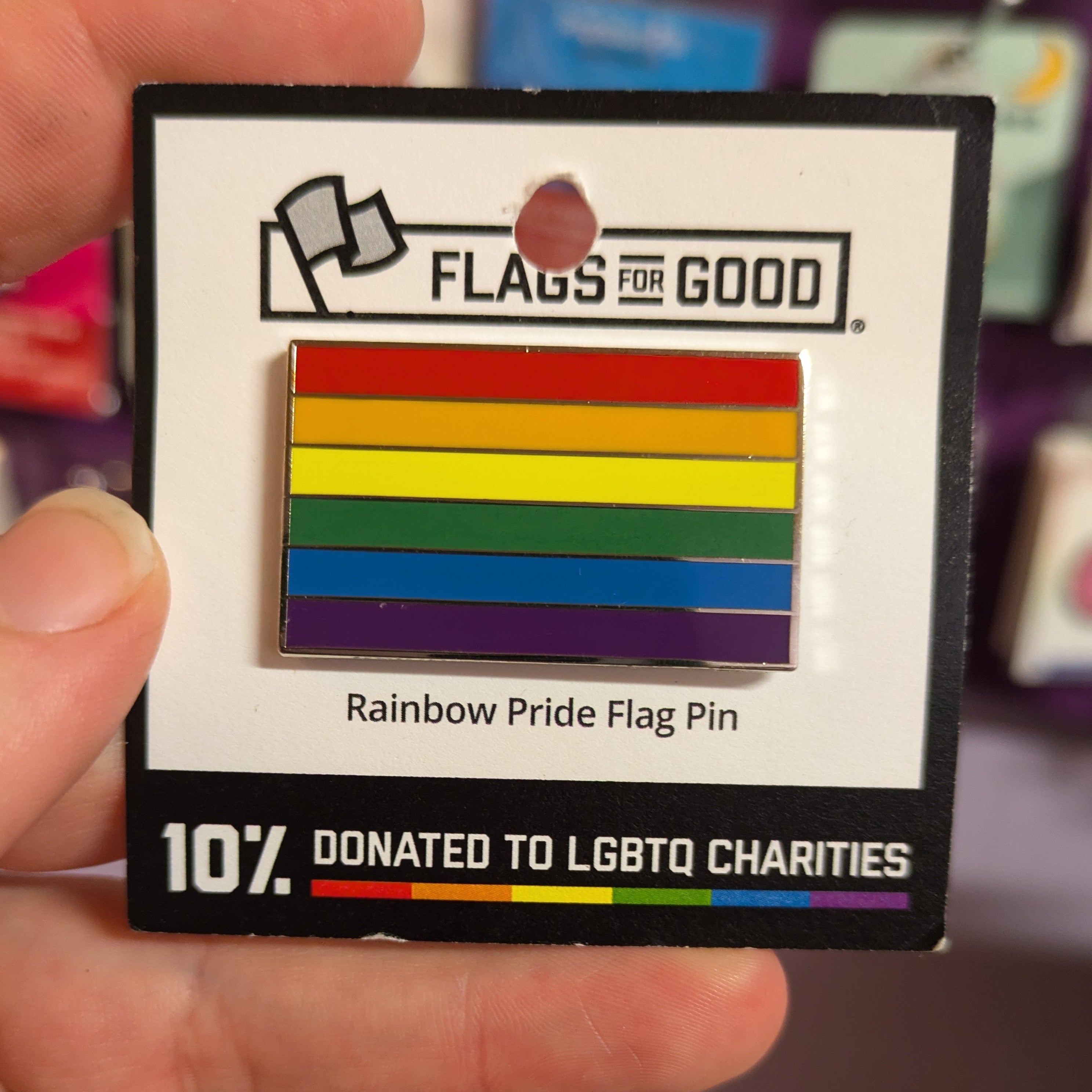 Rainbow Pride Flag Enamel Pin – Maude's Paperwing Gallery