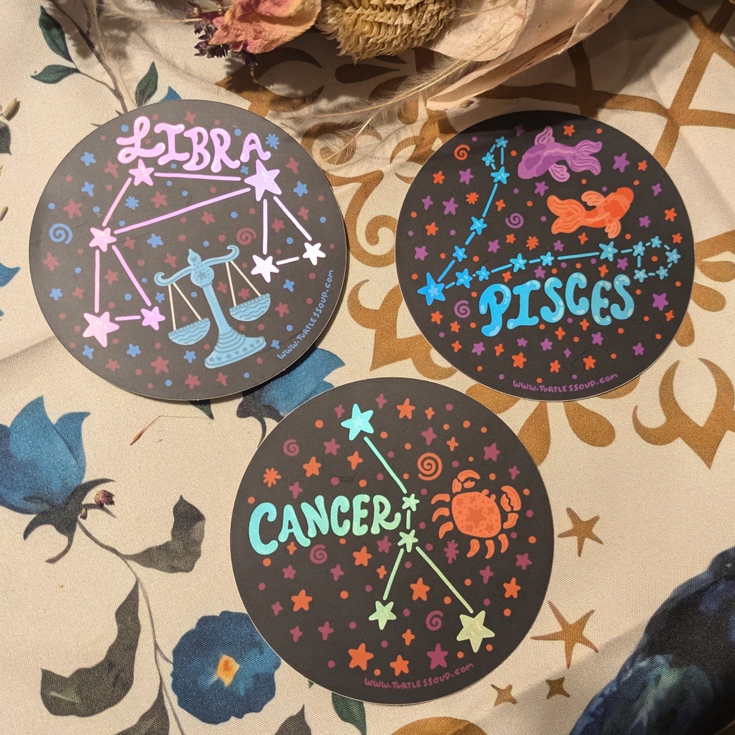 Shiny Zodiac Vinyl Stickers by Turtle's Soup