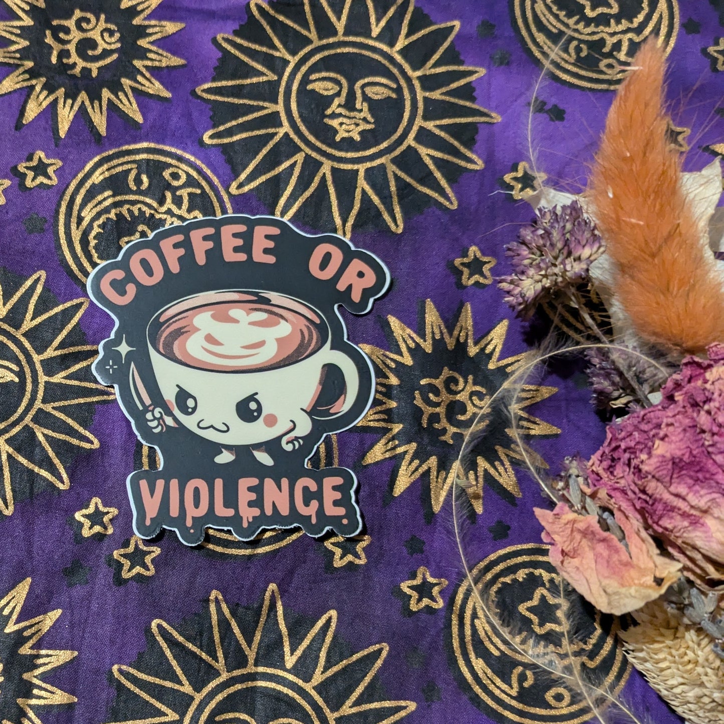Coffee or Violence Sticker