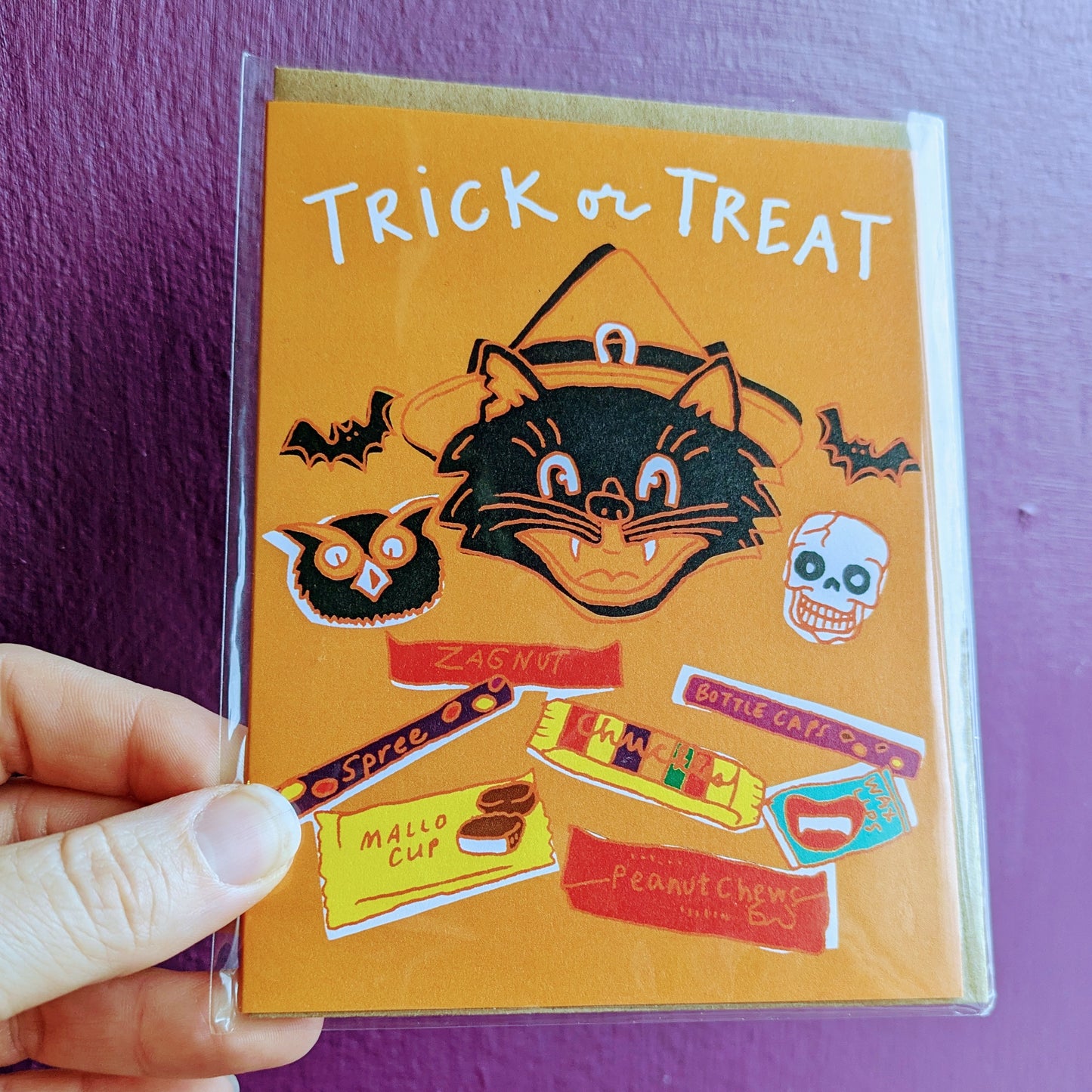 Retro Candy Halloween Card