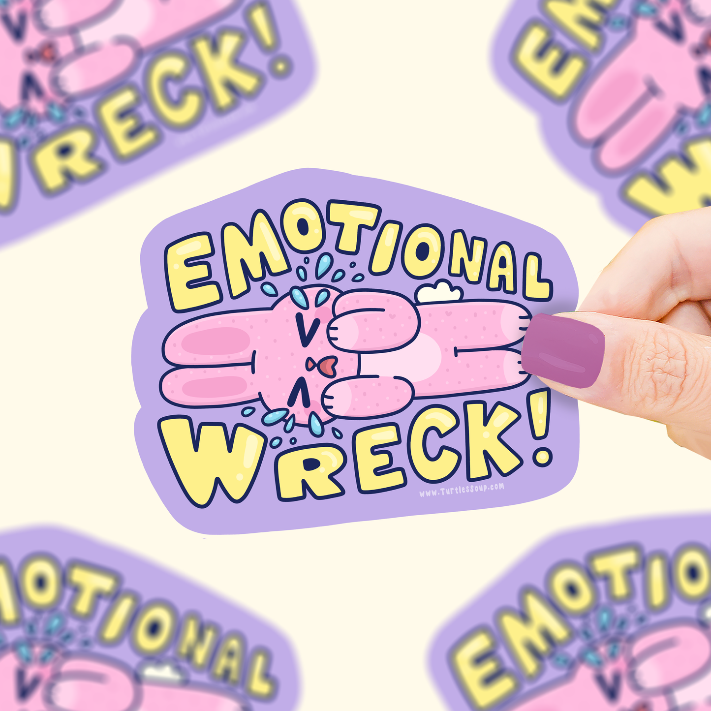Emotional Wreck Bunny Sticker