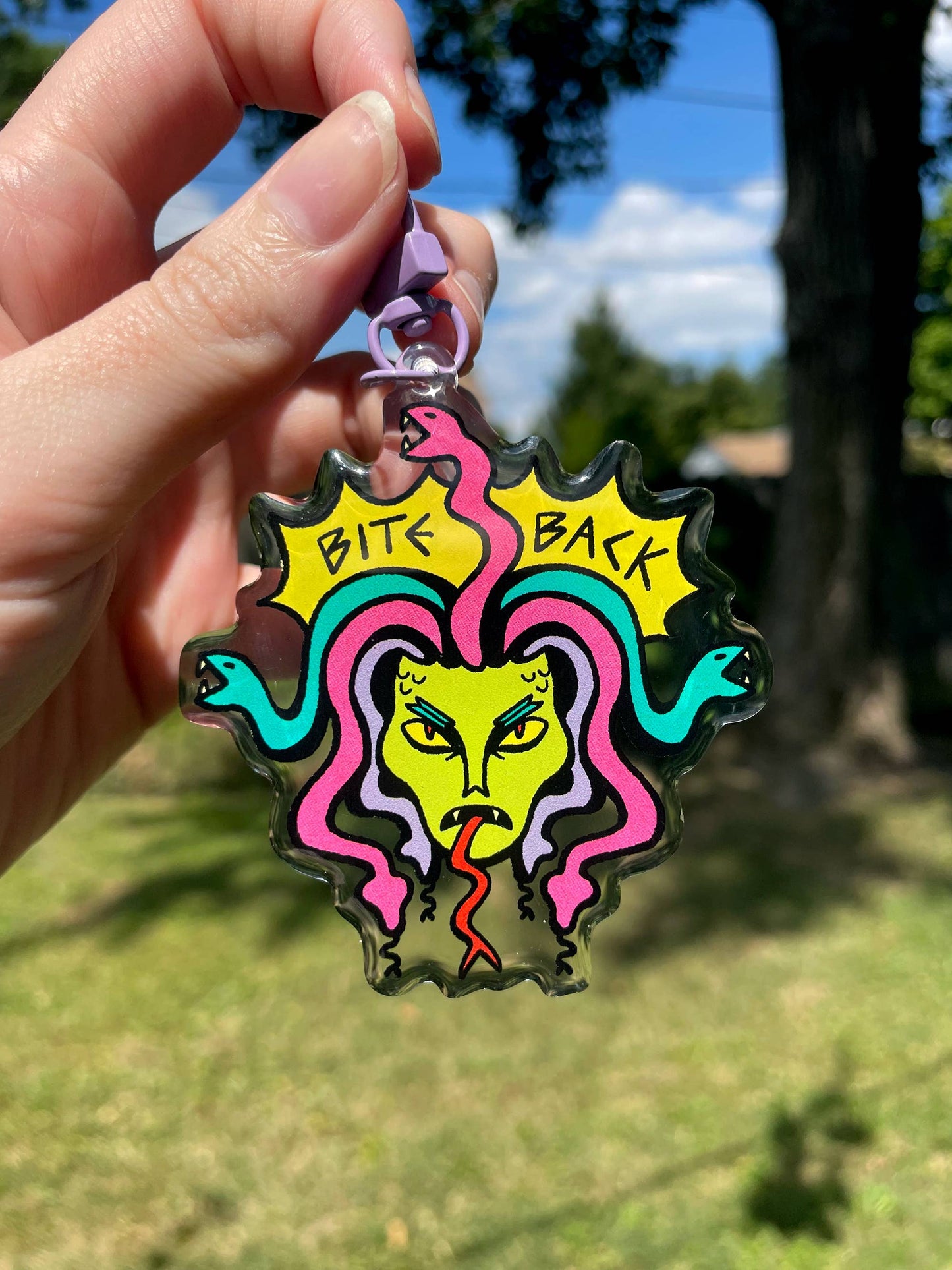 Bite Back! Medusa Acrylic Keychain