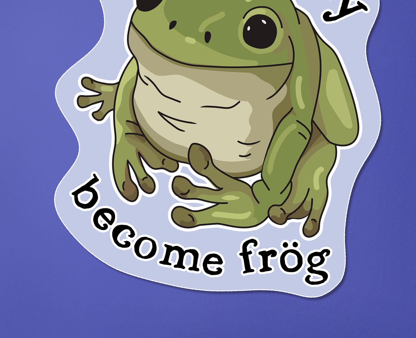 Forget Worry Frog Sticker
