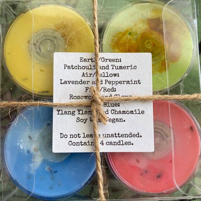 Elemental Tealight Candles | Altar Candles | Soy/Vegan