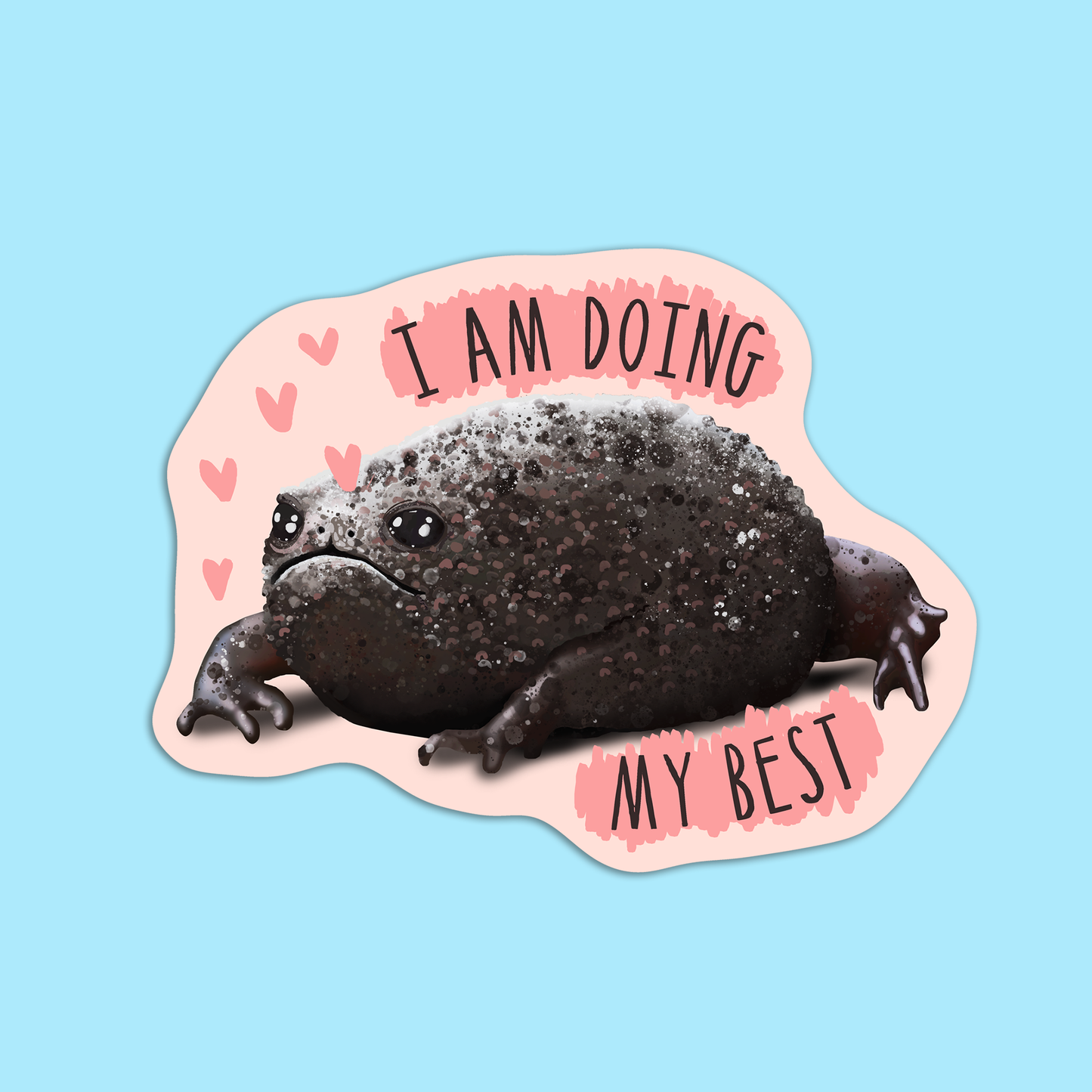 Doing My Best Frog Sticker