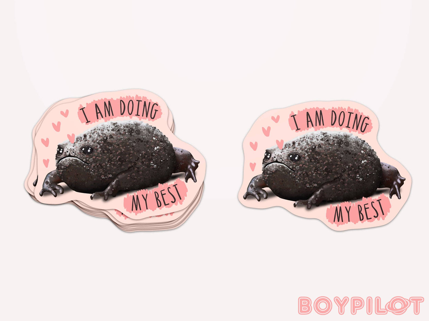 Doing My Best Frog Sticker