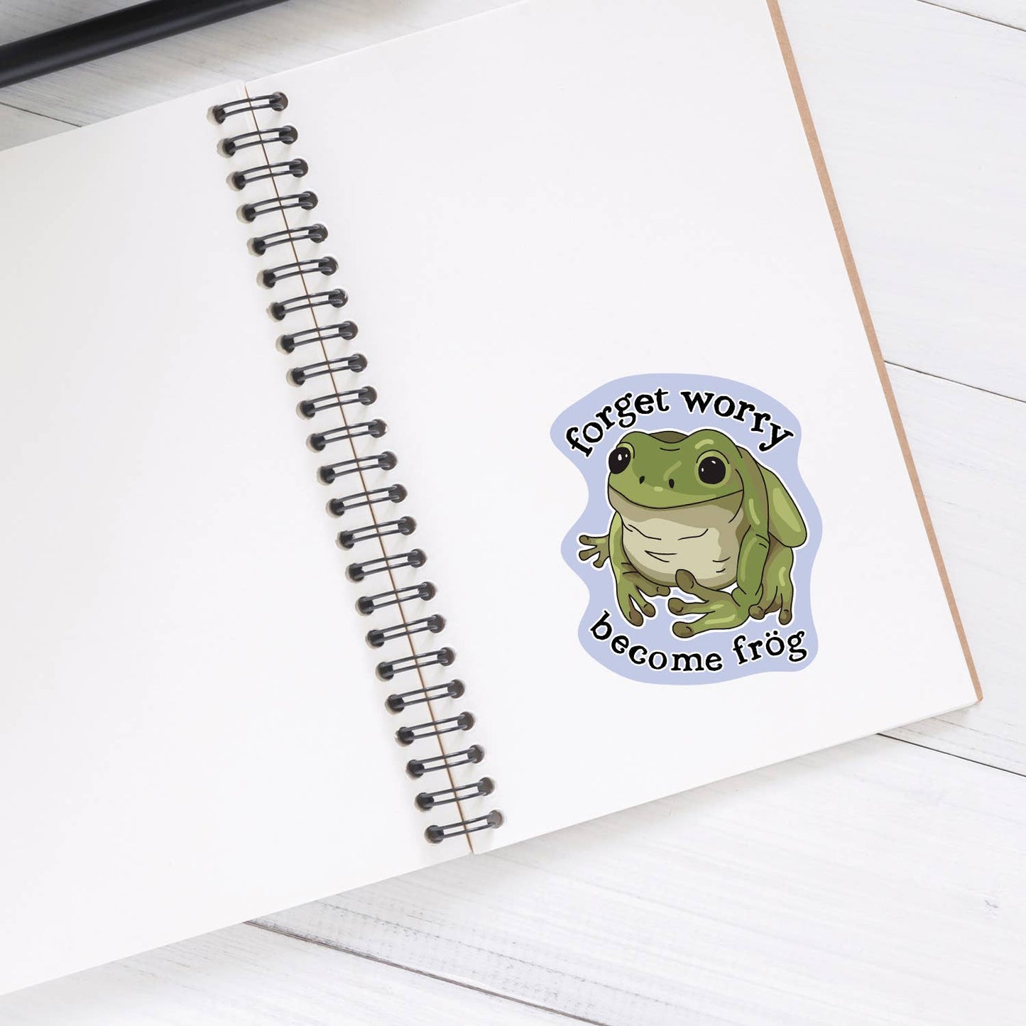 Forget Worry Frog Sticker