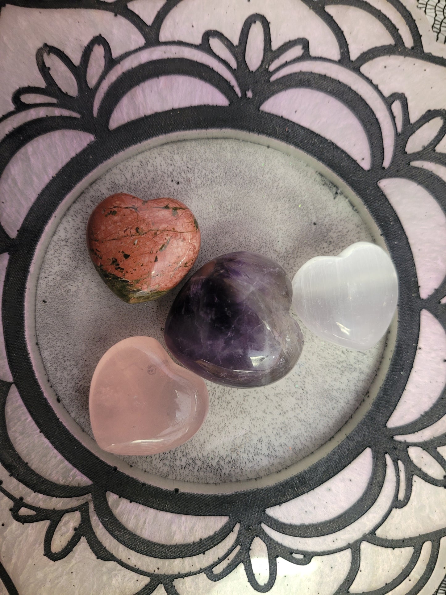 Mini Hearts - Carved Crystals