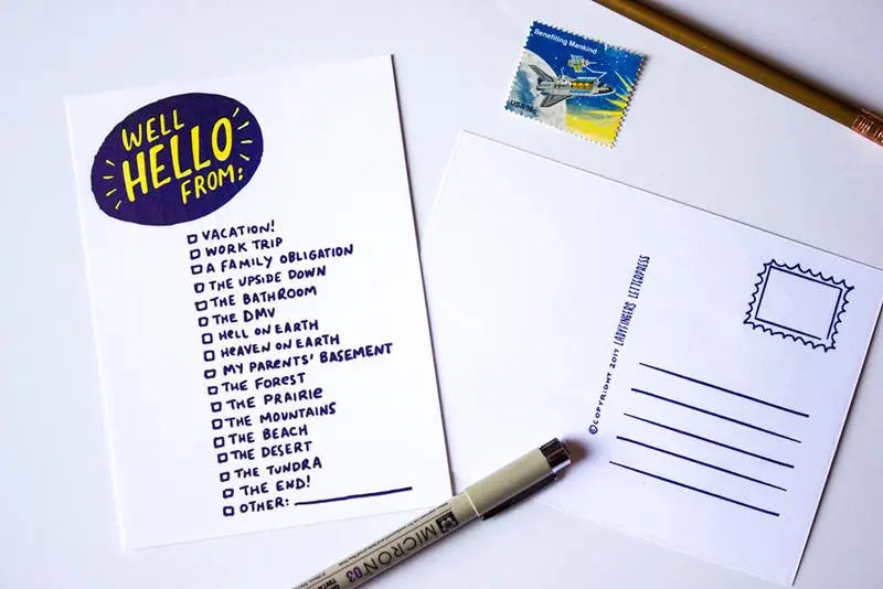 Well Hello From Postcard