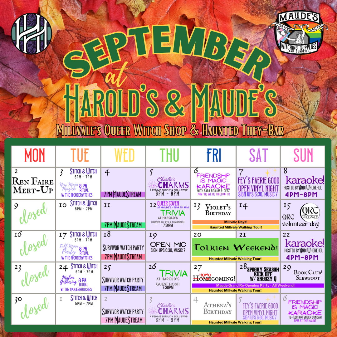 September at Harold's and Maude's