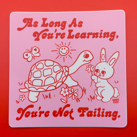 Learning Turtle Bunny Sticker