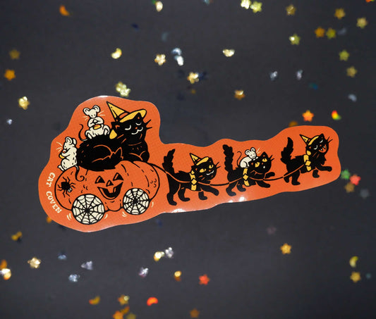 Pumpkin Chariot Sticker