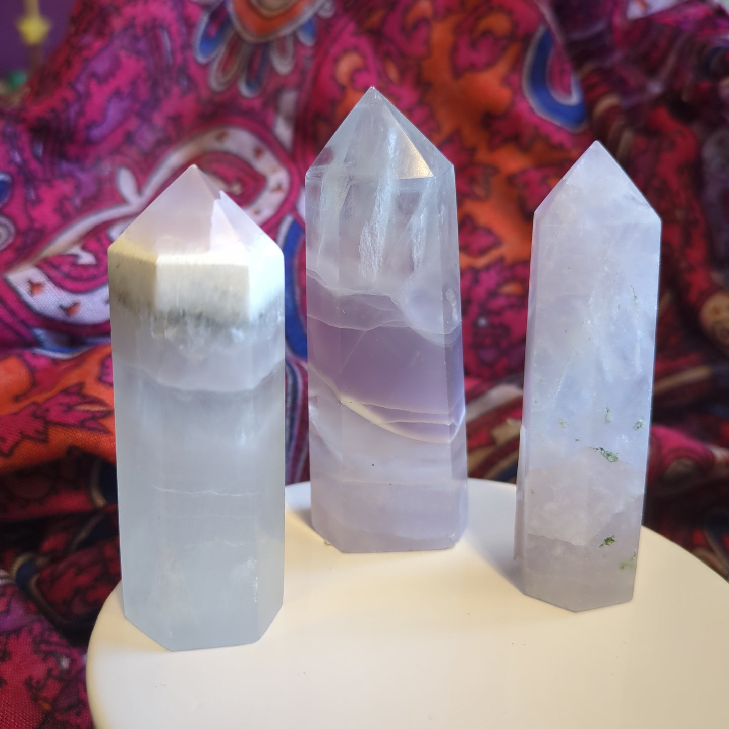 Lavender Yttrium Flourite Towers