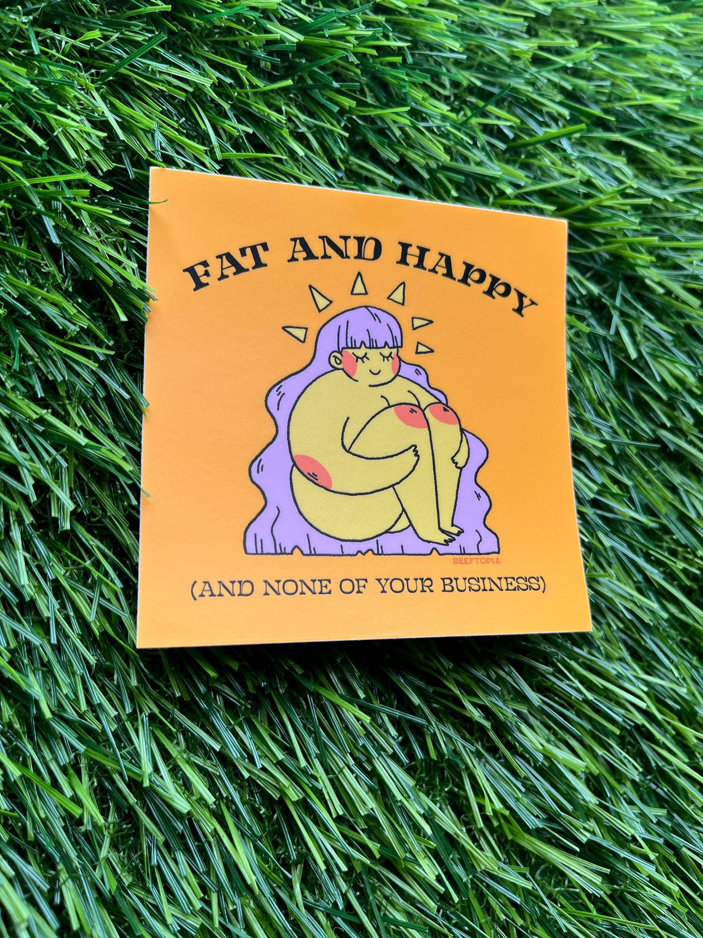 Fat and Happy Sticker