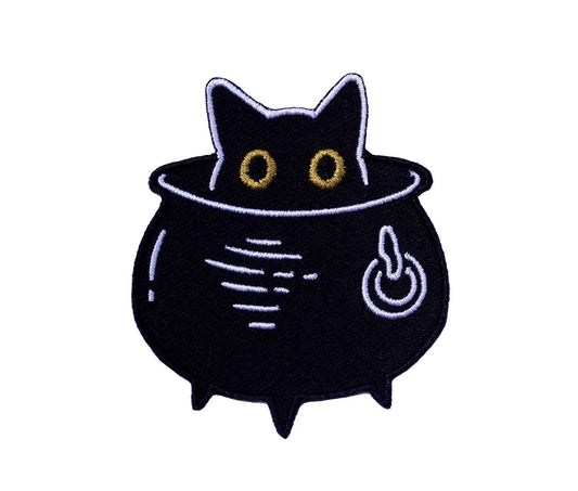 Cauldron Cat Embroidered Patch