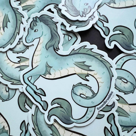 Kelpie Seahorse Cryptid Sticker