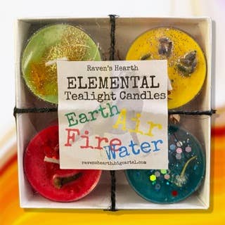 Elemental Tealight Candles | Altar Candles | Soy/Vegan