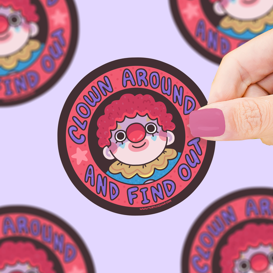 Clown Around Vinyl Sticker
