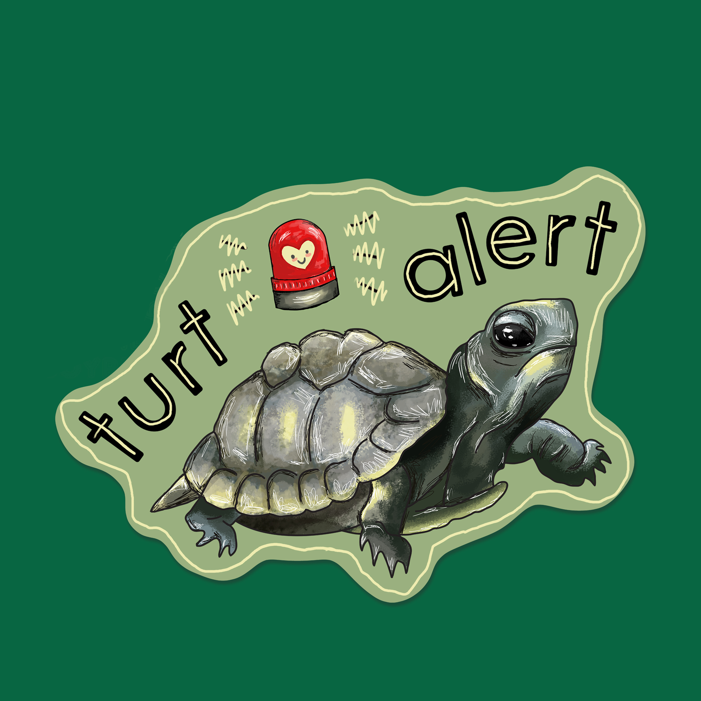 Turt Alert Sticker