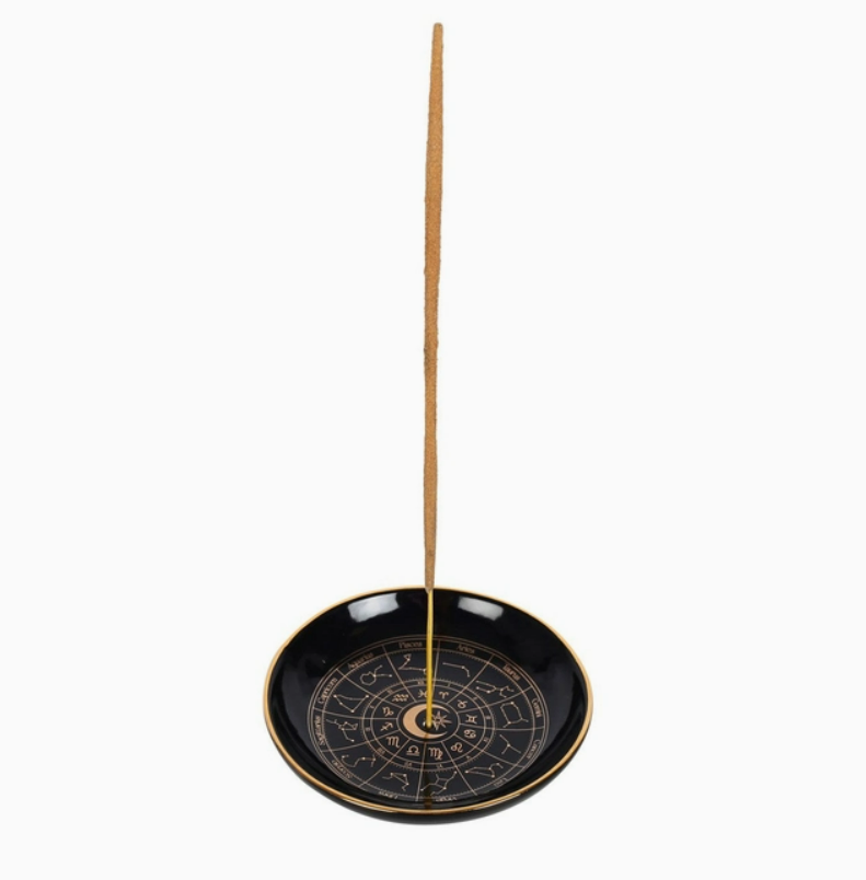 Astrology Wheel Ceramic Incense or Trinket Dish