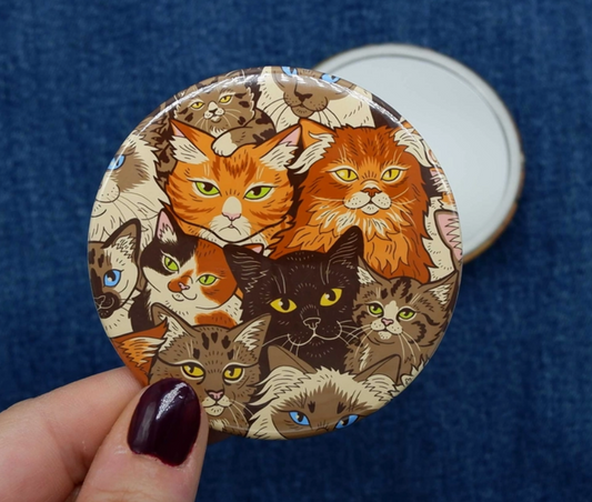 Clutter of Cats Pocket Mirror