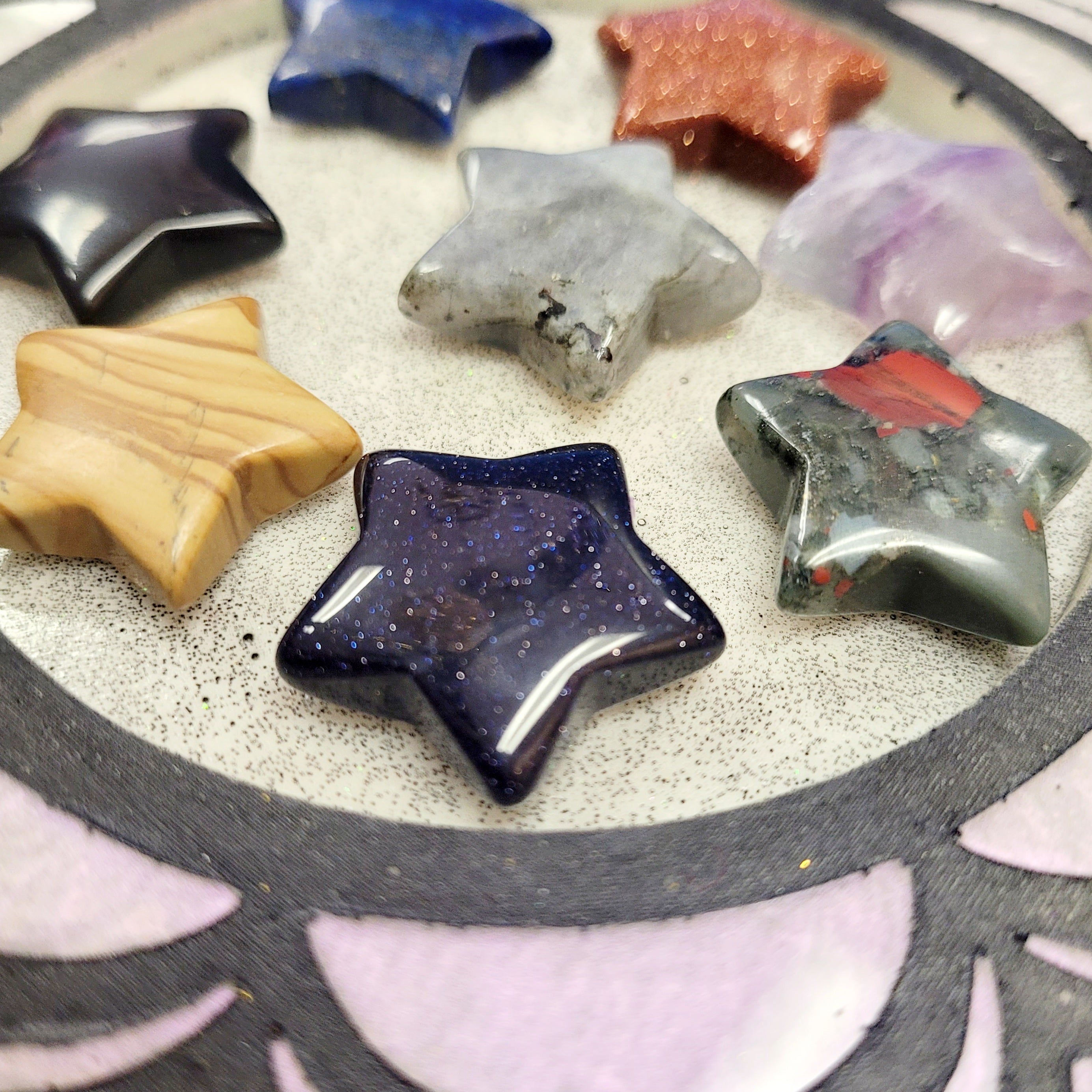 Mini Stars - Carved Crystals – Maude's Paperwing Gallery