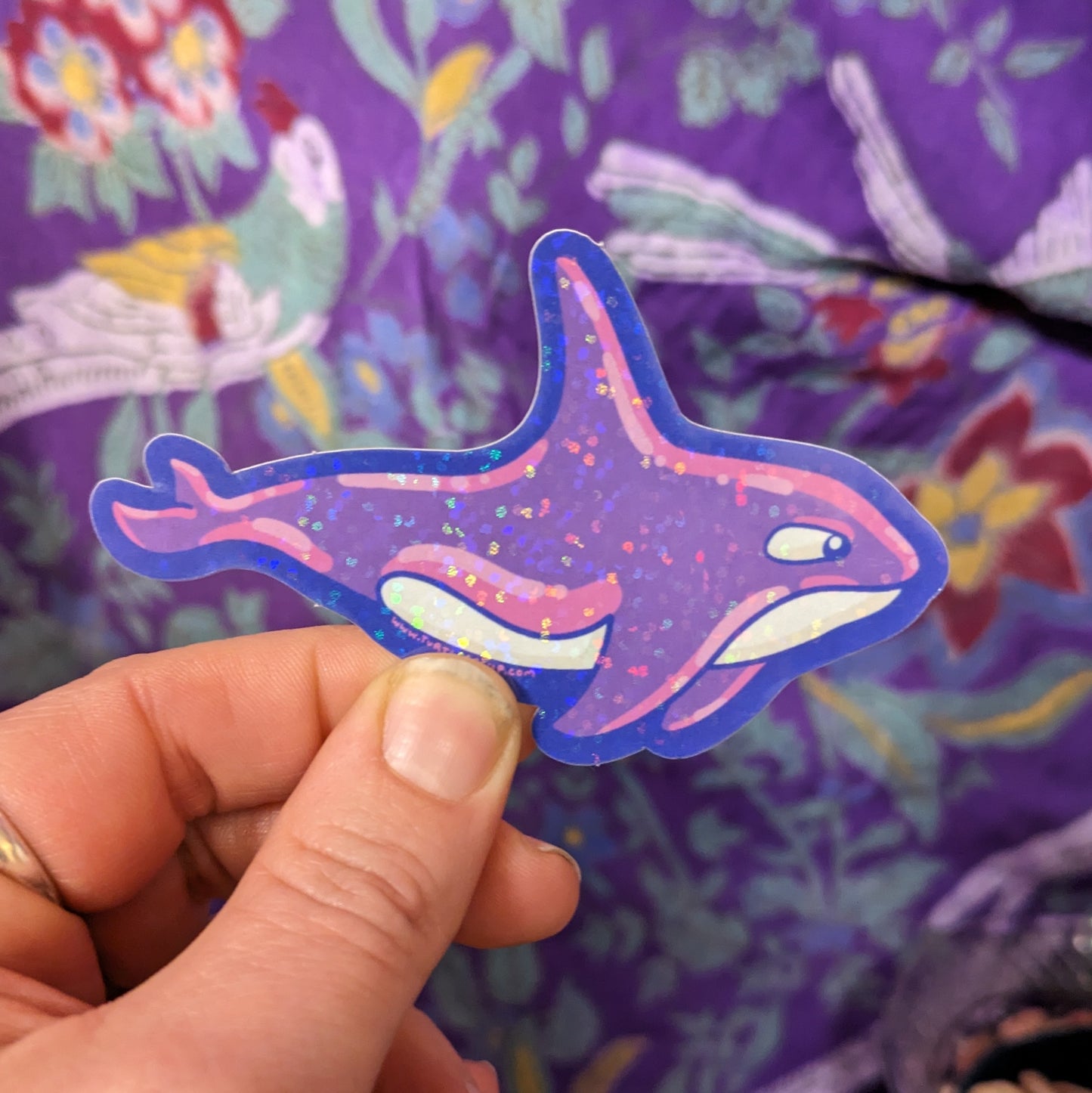 Glitter Orca Sticker