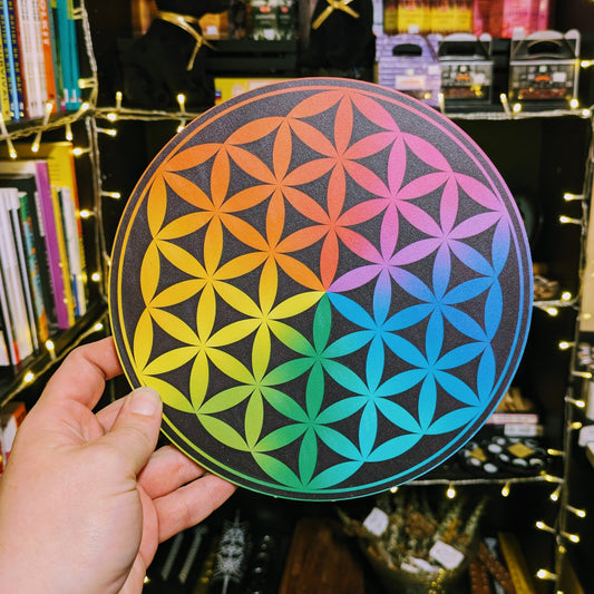 Pendulum Board with Rainbow Flower of Life