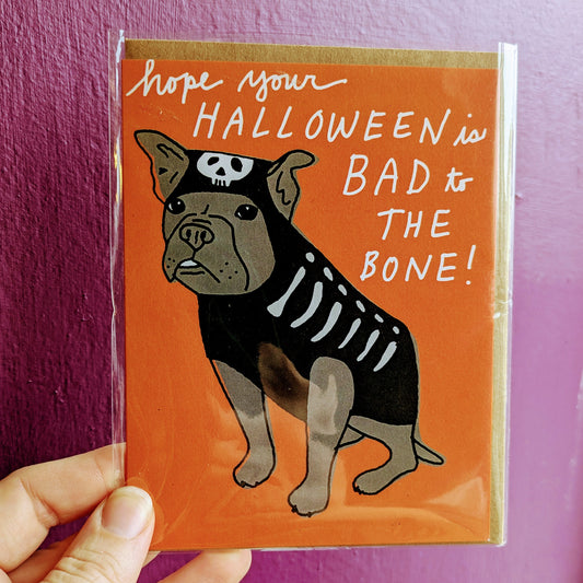 Bad to the Bone Halloween Card