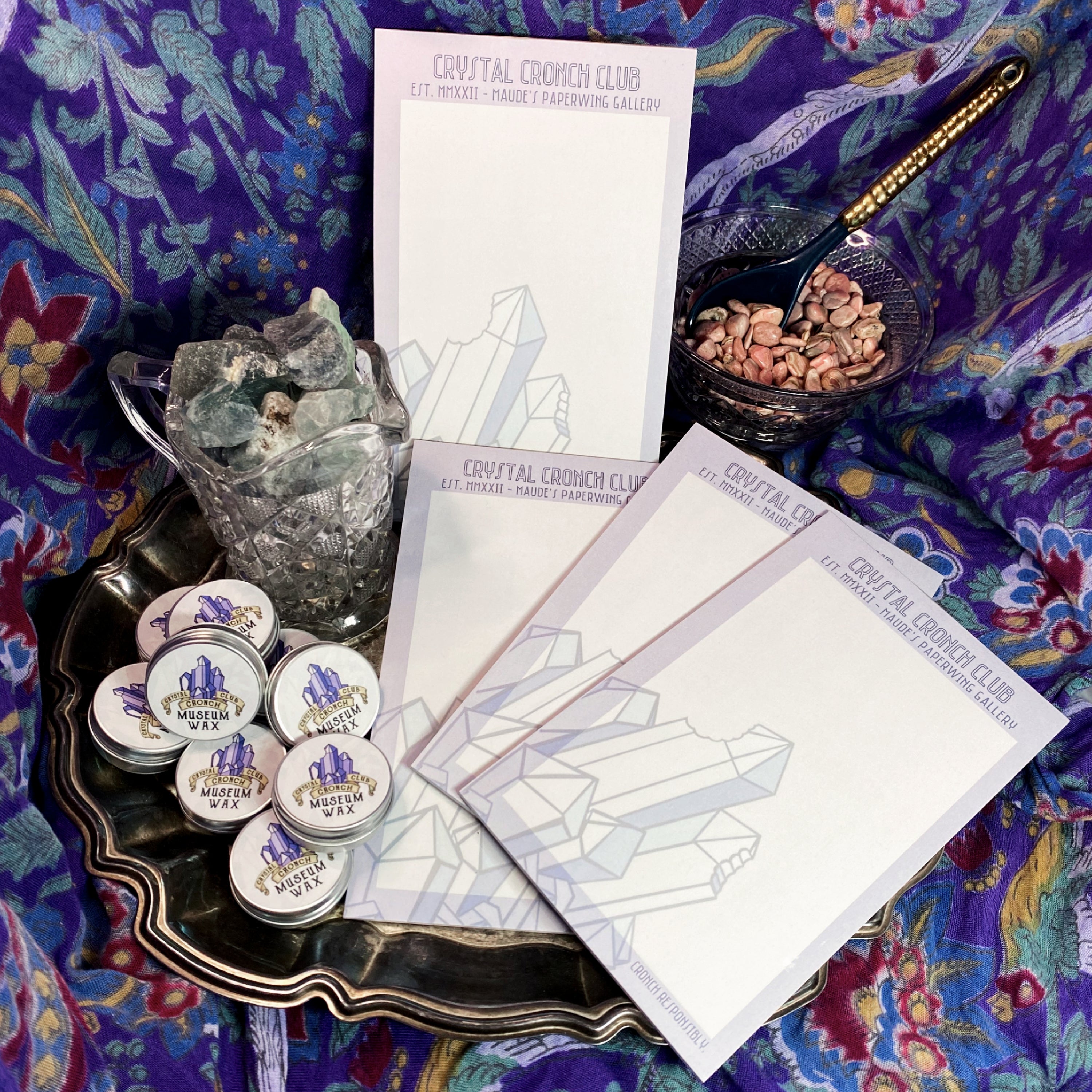 Crystal Notepad Crystal Cronch Club Notepad – Maude's Paperwing Gallery