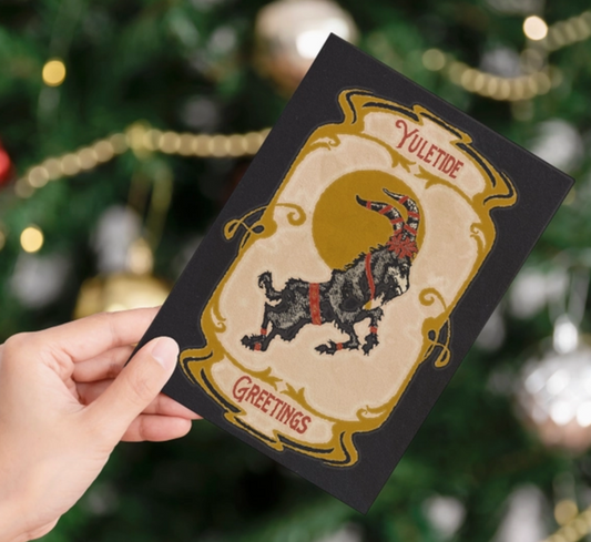 Yule Goat Christmas Card