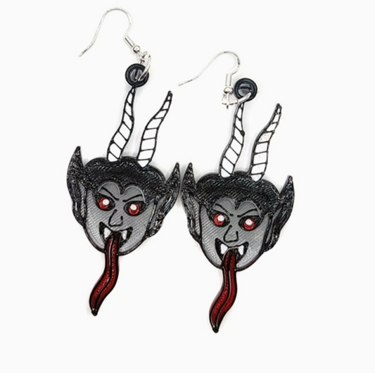 Krampus Statement Dangle Earrings