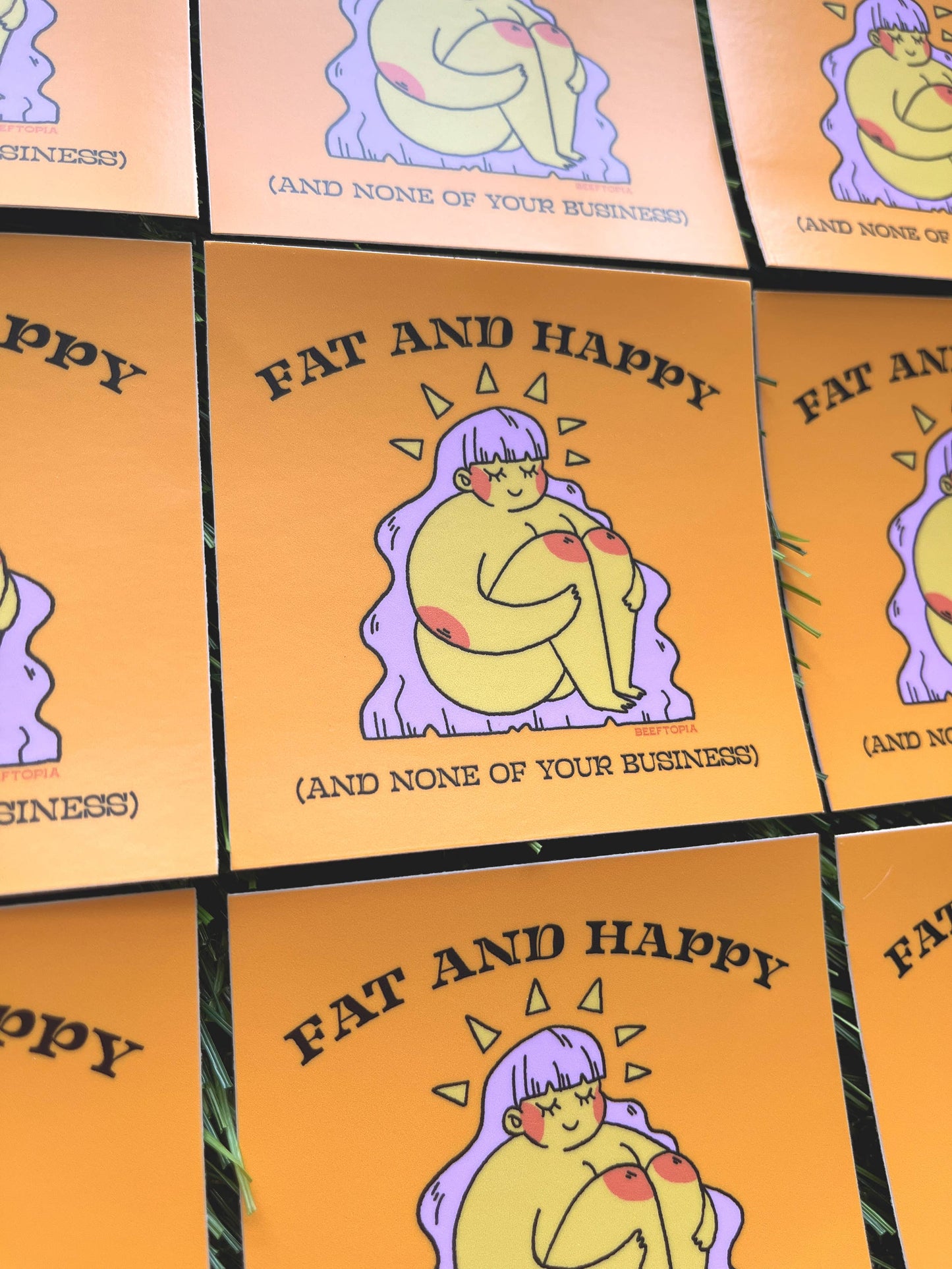 Fat and Happy Sticker