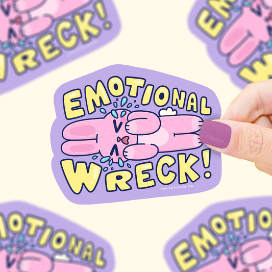 Emotional Wreck Bunny Sticker