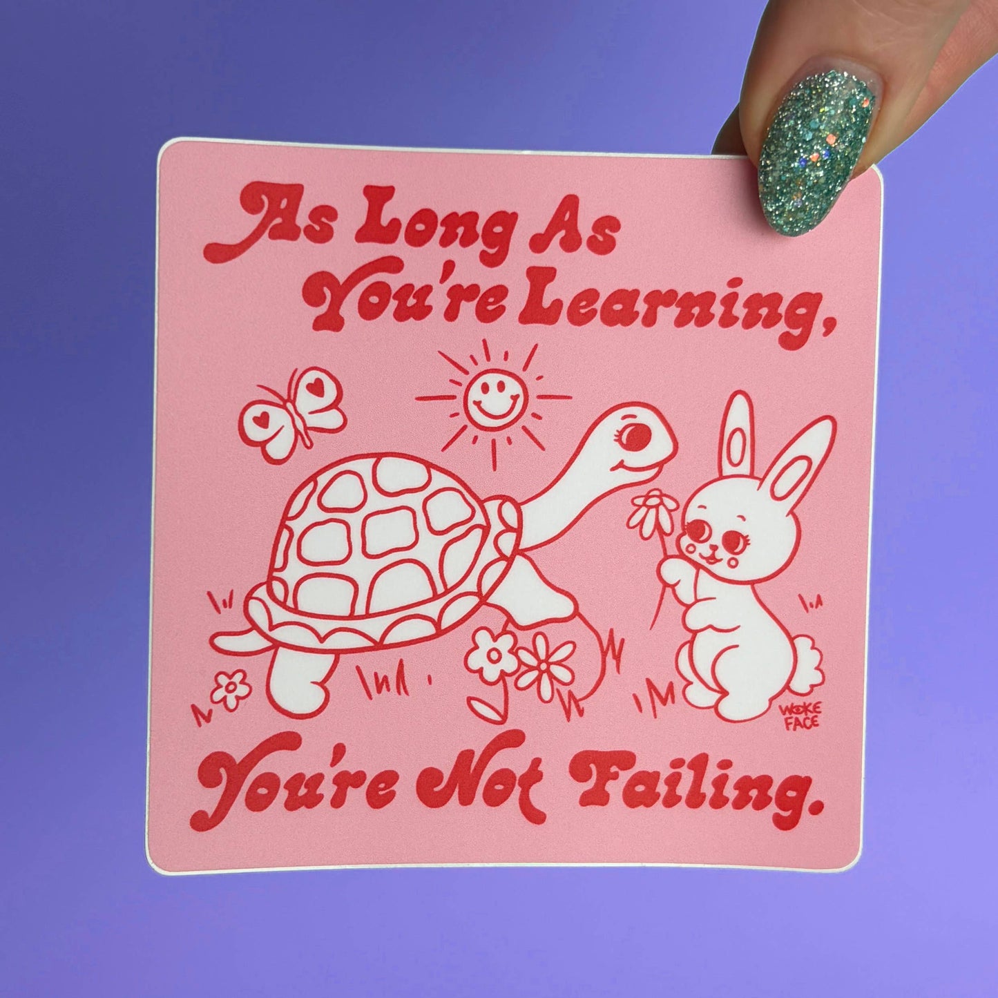 Learning Turtle Bunny Sticker