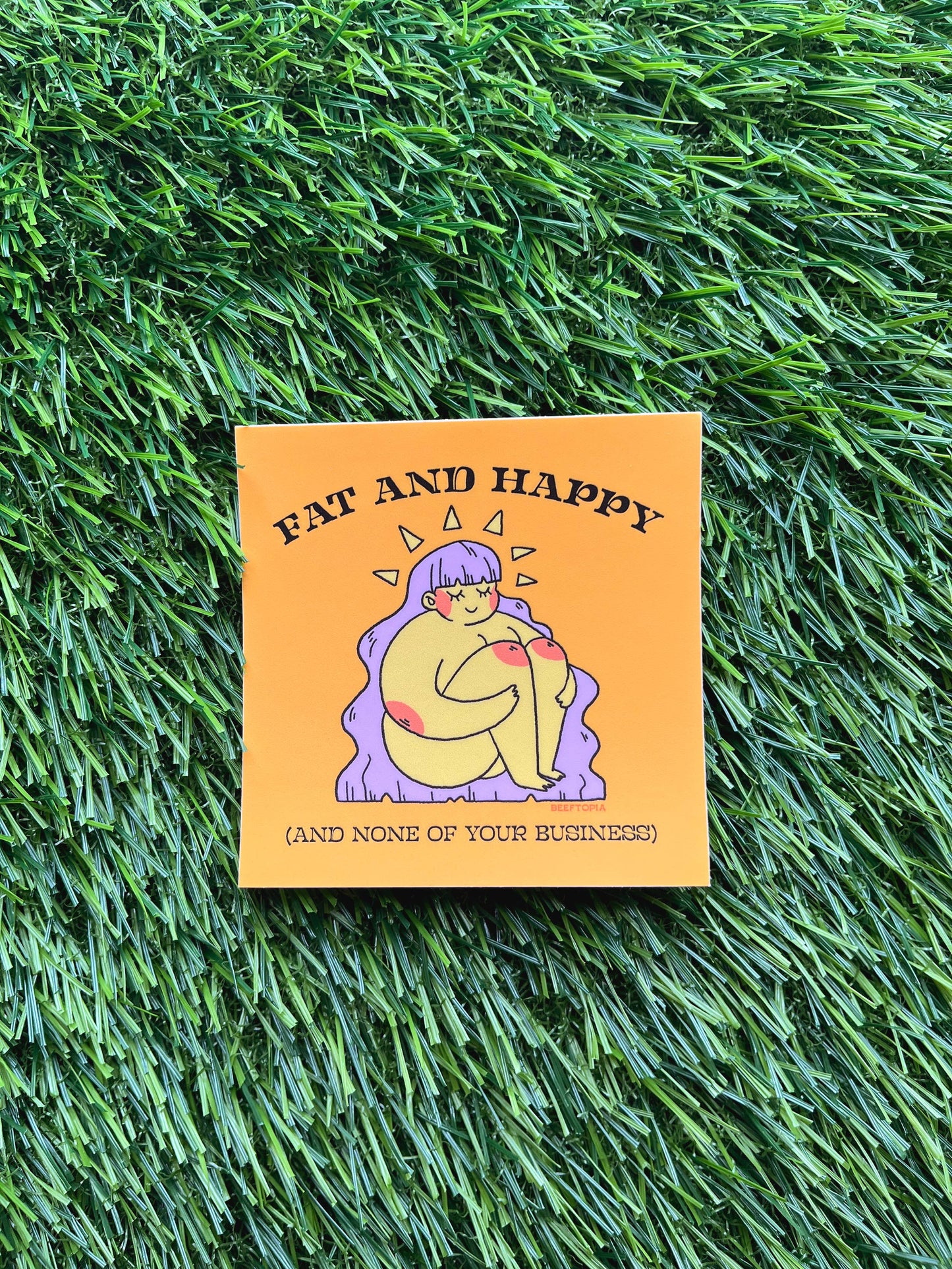 Fat and Happy Sticker