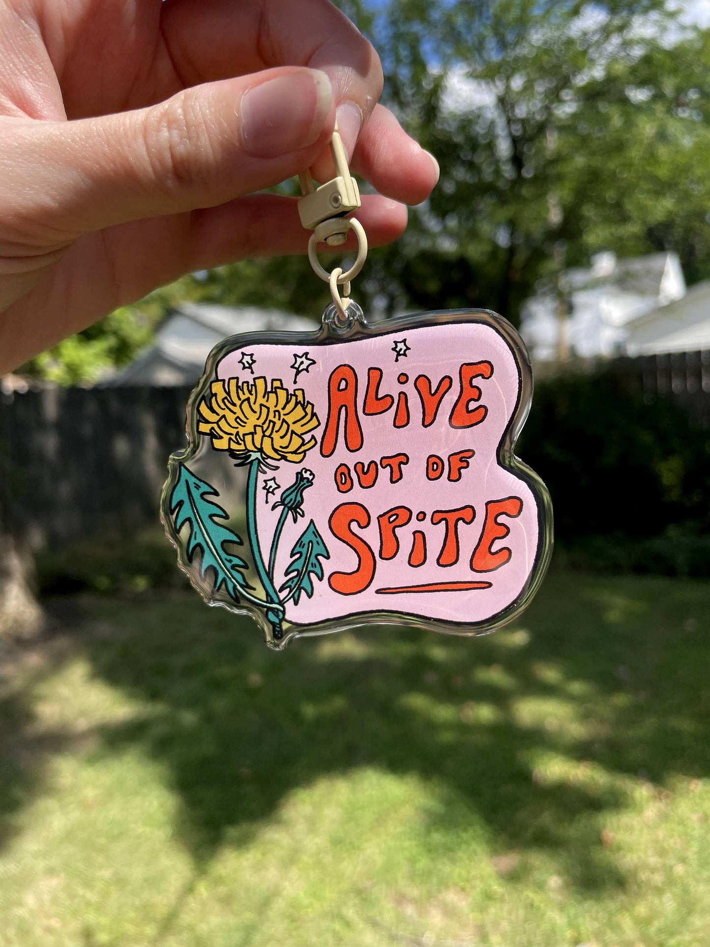 Alive Out of Spite Acrylic Keychain