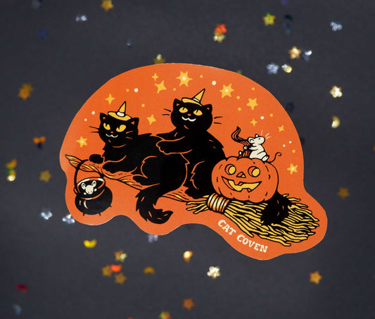 Broomstick Ride Sticker